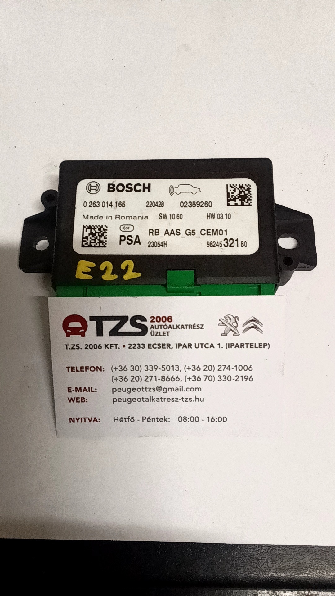 Parkoló PDC 9824532180